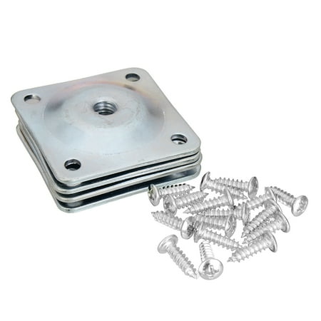 Set of 4 Leg Fixing Mounting Plates Brackets Sofa Level Plate Feet Legs