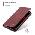 thumbnail image 5 of CaseMe Leather for Samsung Galaxy S24 5G Case, Flip Wallet Leather Case with Card Holder Magnetic Closure Shockproof Kickstand Protective Phone Cases Cover for Samsung Galaxy S24 5G 6.2-inch,Wine Red, 5 of 12