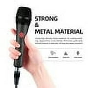 D Debra Audio DY-80 Wired Handheld Dynamic Microphone, Hi-Fi Cardioid Vocal Mic with Mic Clip, Metal Karaoke Mic for Speech, Wedding, Conference, Interview, Stage Performance