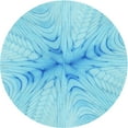 thumbnail image 1 of Ahgly Company Indoor Round Patterned Tron Blue Area Rugs, 7' Round, 1 of 6