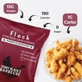 thumbnail image 4 of Chips de piel de pollo Flock Keto | Sabor BBQ de Terry Black | Pieles de pollo frito bajas en carbohidratos, altas en proteínas, sin azúcar y sin gluten para personas | (2.5oz) Paquete de 4 chips cruj, 4 of 5