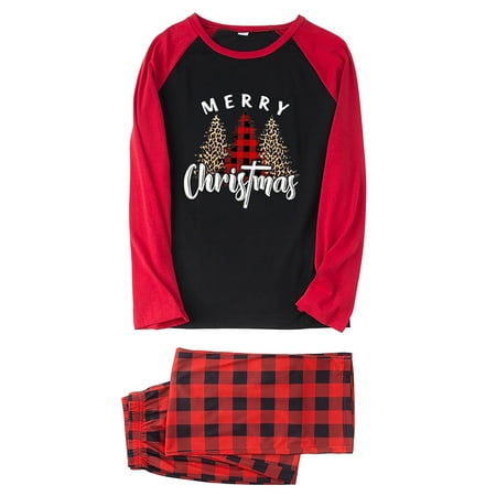 

Wilucolt Pajamas for Family Long Sleeve Winter Fall Christmas Suit Print Sleepwear Outfits Matching Mens Pajama Set