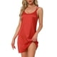 thumbnail image 1 of INSPIRAR CHIC Vestidos de Noche de Satén para Mujeres, Chemise, Vestido Deslizante, Vestido de Noche de Seda, Rojo, 1 of 6