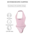 thumbnail image 6 of ITSAME Womens Shapewear Bodysuit, Tight Fit Tummy Control Halter Seamless Jumpsuit Pink S, 6 of 6