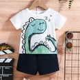 thumbnail image 2 of LAPAKIDS Baby Boy Summer Clothes 6-9 Months Toddler Boy Summer Outfits Cartoon Short Sleeve Tops Shorts Casual Sets, 2 of 7