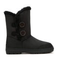 thumbnail image 2 of Botas de nieve para mujer CLPP'LI Twin Button forradas de peluche negras, 2 of 7