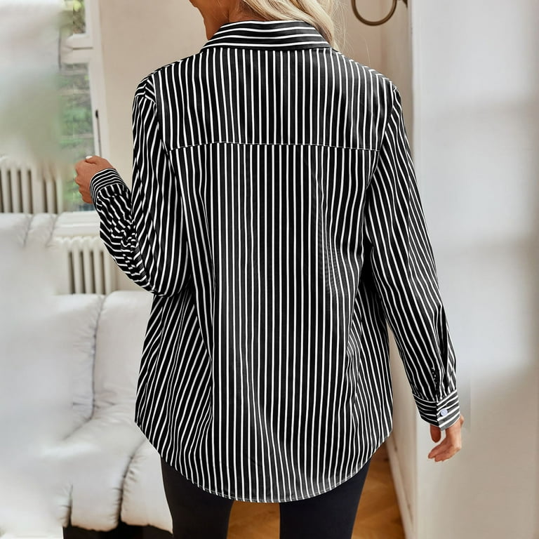 black and white dress shirt womens Women's Black and White Patterned Shirt main image 1