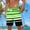 Green, variant on Men's Swim Trunks Athletic Hawaii Bathing Quick Dry Striped Printed Drawstring Elastic Waist Beach Shorts with Pockets Blue L