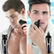 SURKER Electric Shaver Razor Cordless Beard Trimmer for Men Nose Hair Trimmer 3 in 1 Trimmer Grooming Kit Plus 1 Facial Cleansing Brush Waterproof USB Rechargeable Dry Wet