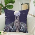 thumbnail image 2 of MKHERT Panorama With Medieval Castle In The Night Pillow Covers Pillowcase Throw Pillows 18x18 inch, 2 of 2