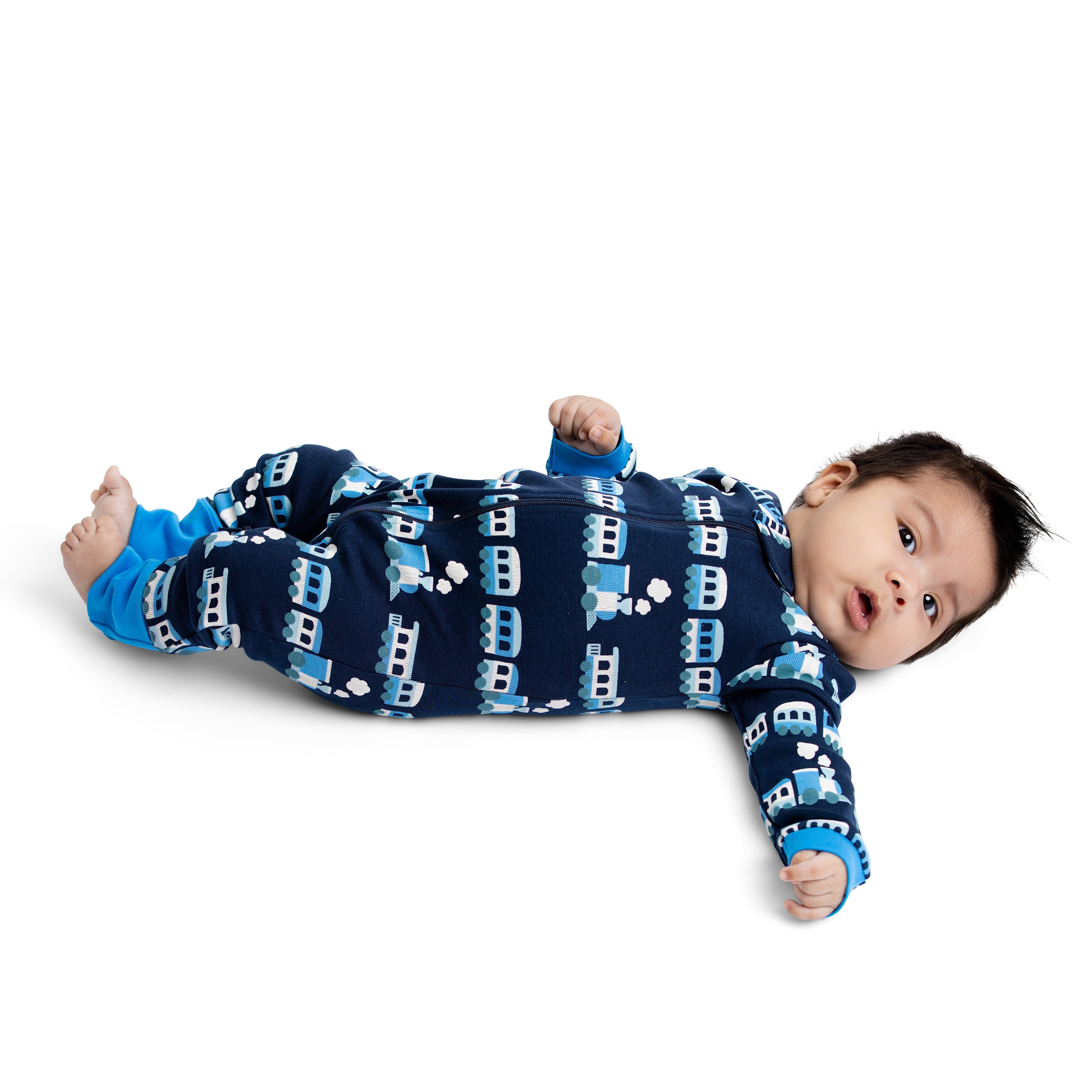 M+A by Monica + Andy Organic Cotton Gender Neutral Long Sleeve Baby One-Piece Pajama, Sizes Newborn - 24 Months