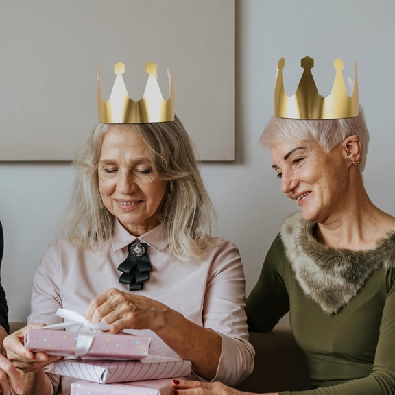 Luxshiny 24-Pack Paper Crowns for Party Decorations, Photo Props, Costume Accessories, Birthday and Celebration Supplies