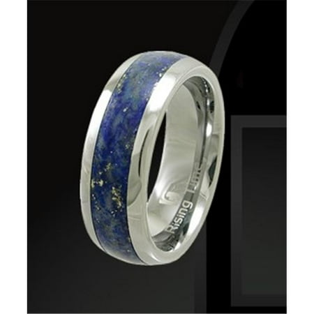 Rising Time TN-3107-sz-9 Tungsten Band With Lapis Lazuli Stone Inlay Ring Size- 9