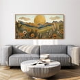 thumbnail image 6 of TOARTi Boho Mountain Wall Art Nature Landscape Wall Decor Framed Sun and Flowers Canvas Print for Living Room Bedroom Office 20X40 In, 6 of 10