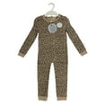 thumbnail image 2 of Milkberry Soft Bamboo Pajamas Infant Pajama Set Girls in Brown Dark Leopard Pattern - Size 18 Months, 2 of 7