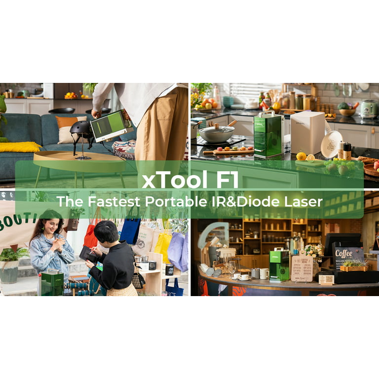 xTool F1 Laser Engraver with IR + Diode Laser - RobotShop