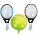 thumbnail image 1 of KAKOWELY 1 juego de globos y raquetas de tenis, decoración para despedida de soltera, globos de aluminio duraderos para fiestas de cumpleaños de tenis., 1 of 4