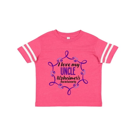 

Inktastic I Love My Uncle Alzheimer s Awareness with Purple Hearts Gift Toddler Boy or Toddler Girl T-Shirt