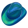 thumbnail image 3 of EL Wire Light Up Cowboy Hat Disco Cowgirl Hat Blue Holographic Space for Raves, Dance Party By PartyGlowz, 3 of 8