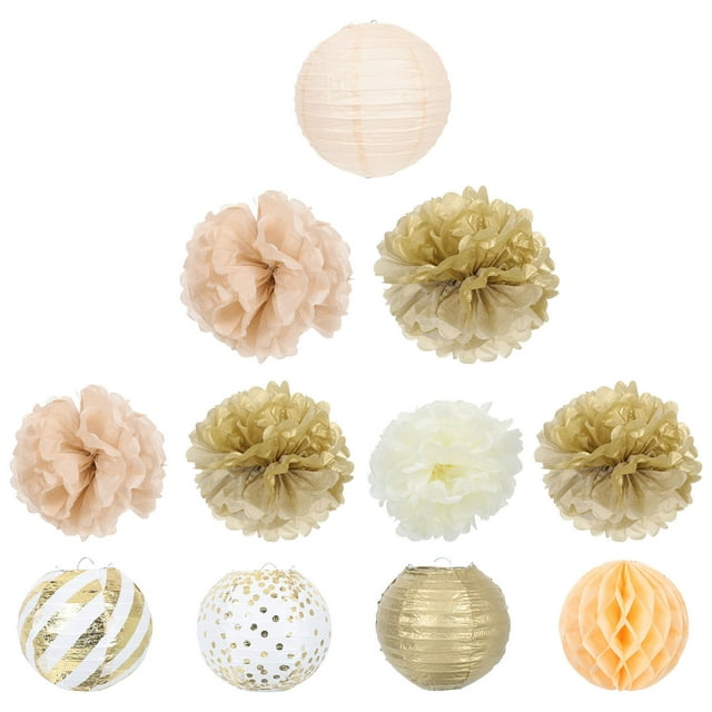 Miangastore 1Set Festival Paper Lantern Paper Flower Creative Hanging Lantern Birthday Decor