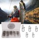 thumbnail image 5 of Conector de señuelo de pesca de 100 Uds., gancho de seguridad de acero inoxidable, bloqueo de Clip, aparejos de pesca Likrtyny Para estrenar, 5 of 9