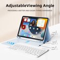 thumbnail image 5 of DWPSG Keyboard Case for iPad Air 11 Inch Case M3/M2, iPad Air 7th/6th/5th/4th Gen Case (2025/2024/2022/2020) 10.9 Detachable Wireless Bluetooth Keyboard, Stand Folio Cover with Pencil Holder,Blue, 5 of 8