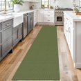 thumbnail image 6 of Braided Runner Rug 2x12 Ft Washable Runners for Hallways Non Slip Rubber Backed Kitchen Runners Cotton Extra Long Entryway Runner Indoor, Woven Carpet for Hall Entryway, Green, 6 of 16