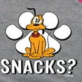 thumbnail image 3 of Disney - Pluto Snacks? - Toddler & Youth Girls Raglan Graphic T-Shirt, 3 of 5
