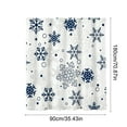 thumbnail image 2 of Elainilye Colorful Christmas Snowflake Bath Curtain Fabric with 12 Hooks No-Drill Installation for Bathroom Shower Decor Holiday Theme, 2 of 6