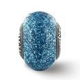 thumbnail image 3 of FB Jewels Sterling Silver Reflections Blue Glitter Italian Glass Bead, 3 of 3