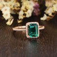 thumbnail image 5 of HeartsAndYou 1.5ct Natural Green Halo Women Engagement Ring 100% REAL 14k SOLID Rose Gold, 5 of 9