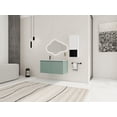thumbnail image 3 of 36 Inch Floating Bathroom Vanity with Drop-Shaped Resin Basin, Storage Side Cabinet & Soft-Close Doors - Modern Space-Saving Bathroom Furniture (Knockdown Assembly), 3 of 9