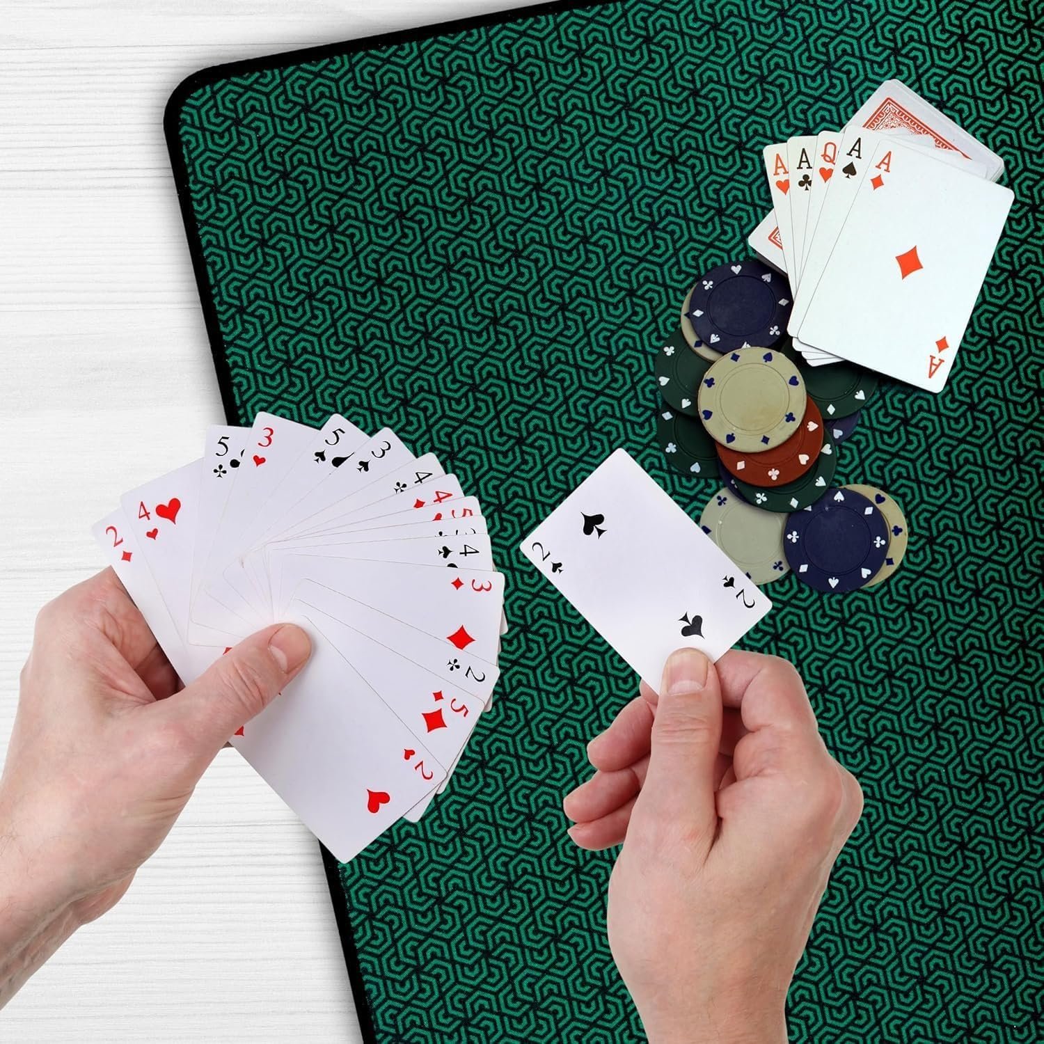 Feltectors 5 mm Board Game Mat, Mahjong Mat with Carrying Bag 36 x 48  Inches, Green