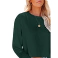 thumbnail image 2 of Sherrylily Women Long Sleeve Crop T-Shirts Casual Drop Shoulder Tops Fashion Tees S-2XL, 2 of 4
