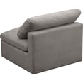 thumbnail image 5 of Meridian Furniture Plush Standard Gray Velvet Modular Armless Chair, 5 of 6