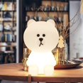 thumbnail image 4 of Ins Hot Creative Line Friend Brown Bear Cony Rabbit Halo D Night Light USB Charge Silicone Baby Sleeping Lamp Cartoon Decorative Table Lamp Christmas Gift for Kids Baby Girl Boy (Brown Bear), 4 of 6