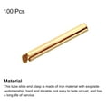 thumbnail image 3 of 100Pack Slide on End Clasps, 30mm Tube Ball Bead Slider Crimp Ends, Light Golden, 3 of 6