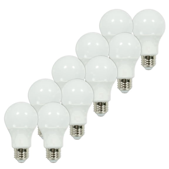 GT-Lite LED A19 Light Bulbs, 800 Lumens, 9W (60W Equivalent), E26 Base, 3000K Soft White, Non-Dimmable, 10-Pack
