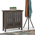 thumbnail image 2 of Simpli Home Bedford 32 inch Wide Solid Wood Transitional Low Storage Media Cabinet in Farmhouse Grey, 2 of 5