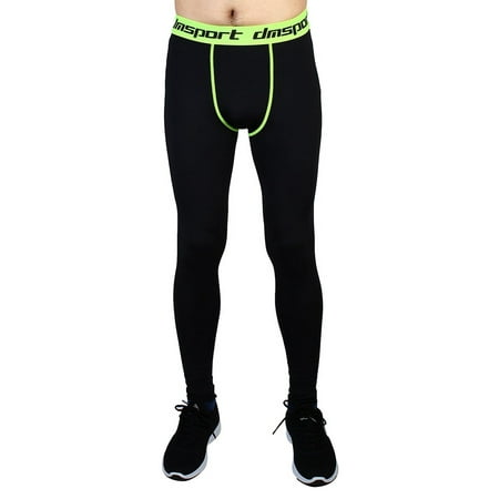 Men Sports Compression Tights Running Long Pants Fluorescence