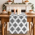 thumbnail image 2 of Classic Black Pattern Table Runner, Abstract Tribal Aztec Western Cotton Linen Kitchen Table Decoration Washable Dining Tabletop Runners for Home Party Decor 13x36 Inches, 2 of 9
