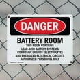 thumbnail image 5 of (2 Pack) Battery Room Contains Lead-Acid OSHA Danger Sign 18 Inch X 12 Inch Indoor / Outdoor Rust-Free Aluminum Metal Signs for Workplace, Workshop, and Construction Site, Made in the, 5 of 8