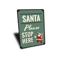 thumbnail image 3 of Santa Please Stop Here Novelty Decor, Metal Wall Sign - 10x14 Inches, 3 of 4