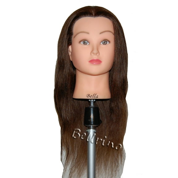 Bellrino 24 " Cosmetology Mannequin Manikin Training Head with Human Hair - Bella