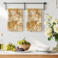 thumbnail image 3 of Orange Architecture Kitchen Towels Set of 2, Abstract City Vintage Modern Art Absorbent Dish Towels for Kitchen, Microfiber Hand Towel, Quick Drying Tea Towel for Cleaning Decorative Dishcloths, 3 of 7
