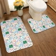 thumbnail image 2 of Honeii Back To School Pattern Bathroom Anti-Skid Pad Bathroom Mat Vintage Seamless Pattern Not-Slip Toilet Rug Set, 2 of 6
