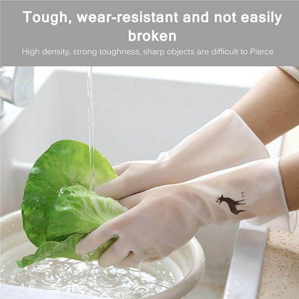 Housework Cleaning Gloves Kitchen Latex Laundry Dishwashing Rubber