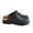 Black, variant on Xfvqtps Mens Mule Clogs Slippers Slip on Close Toe Buckle Strap Thick Sole Leather Casual Sandals for Beach Fishing Brown