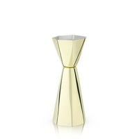 Belmont: Apex Faceted Gold Double Jigger (VISKI) by Viski
