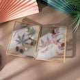 thumbnail image 2 of LONGWIN Gold Double 8x10 Folding Floating Picture Frames Vintage Square Brass Double Sided Glass Press Flowers Artwork Certificate Frames Plants Specimen Clip, 2 of 6